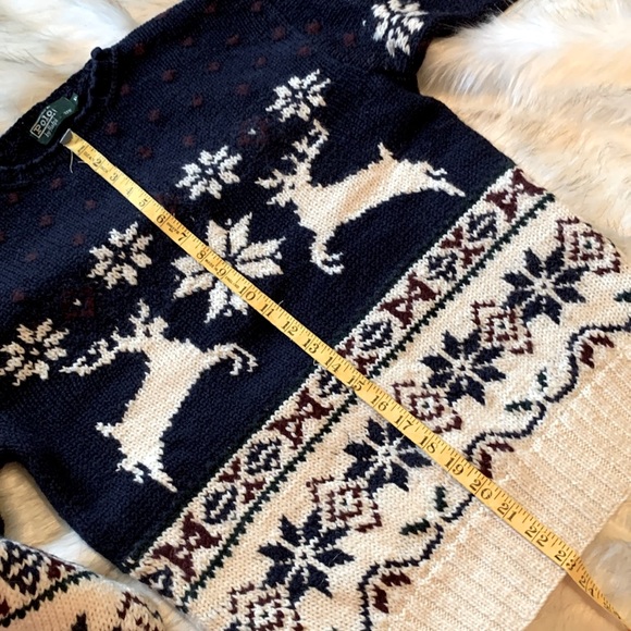 RALPH LAUREN RARE VINTAGE HAND KNIT CLASSIC PULLOVER SWEATER AUTHENTIC/COZY WOOL - Picture 9 of 14